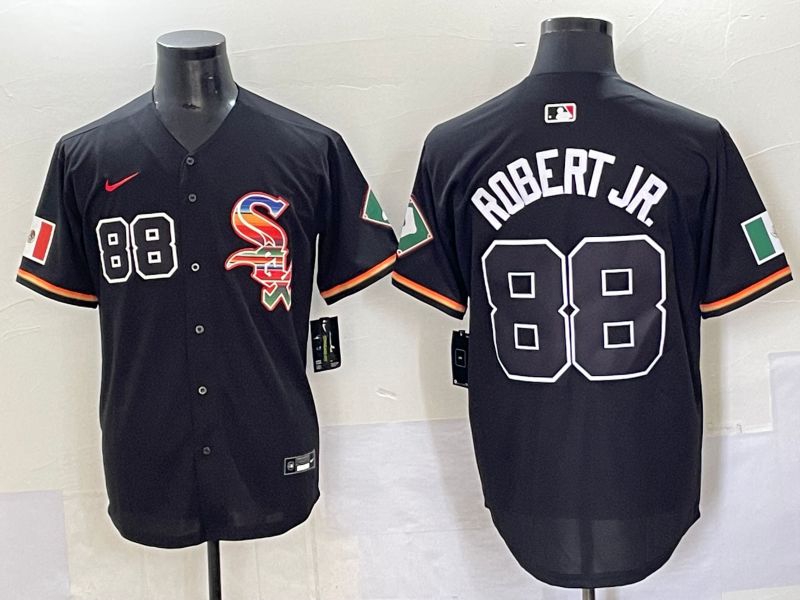Men 2025 Chicago White Sox #88 Robert jr Black Game Nike MLB Jersey style 7096->chicago white sox->MLB Jersey